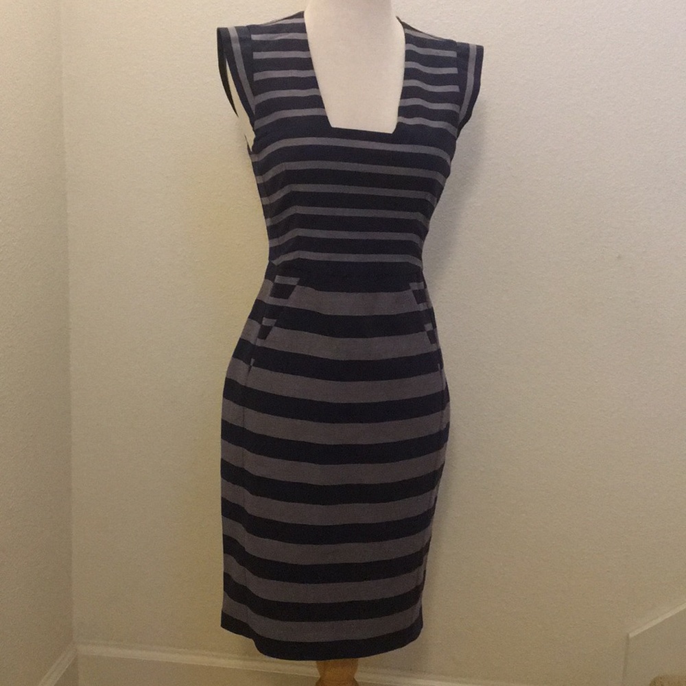 French Connection Lavender Striped Dress